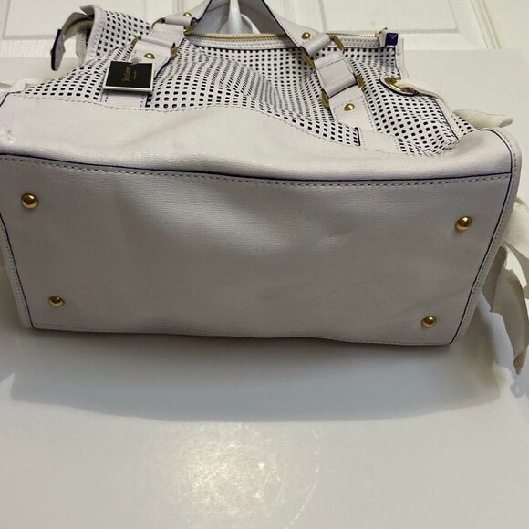 NWT Juicy Couture white leather perforated purse/bag/satchel Daydreamer Venice - Picture 7 of 9